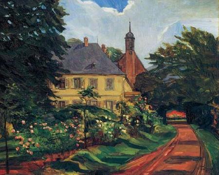 Wilhelm Trubner Einfahrtsweg zum Stift Neuburg Germany oil painting art